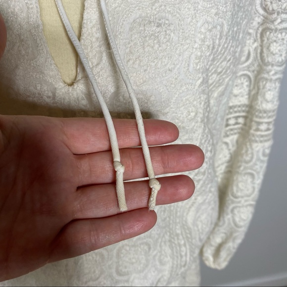 Alice + Olivia Cream boho peasant chiffon dress - Picture 3 of 8